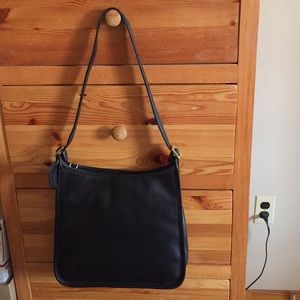 Vintage Coach Black leather Andrea slim Hobo. New.